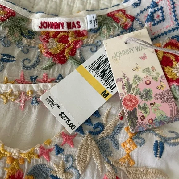 *NWT* Johnny Was Rosetta Floral Embroidered Tunic - Picture 4 of 5